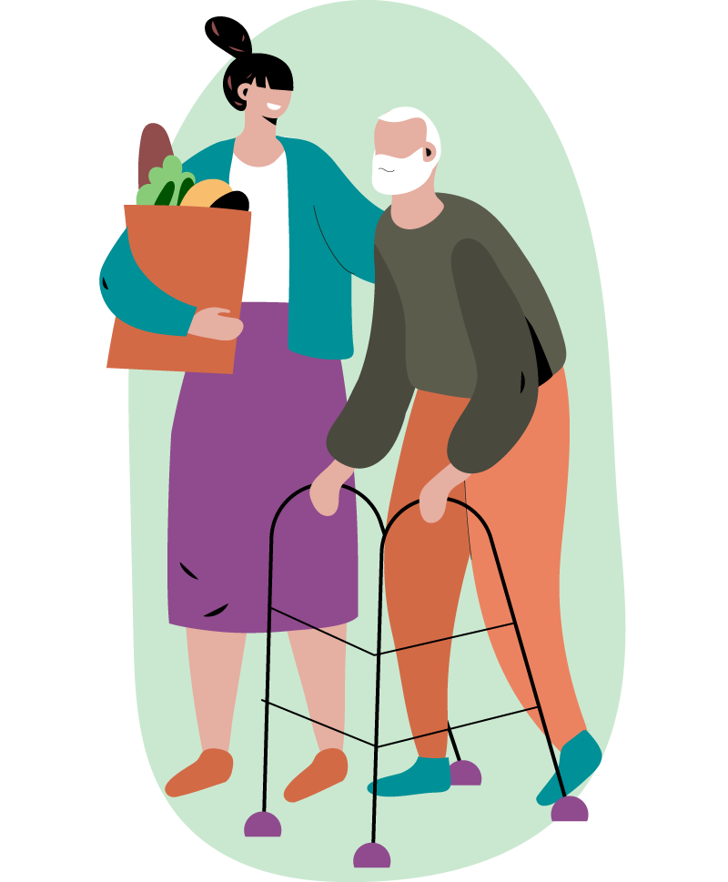 view of two persons hands